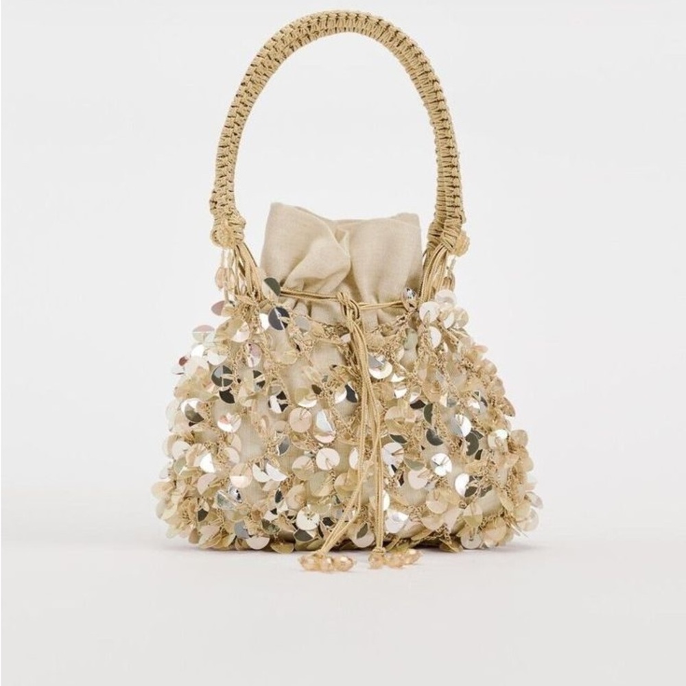 Elegant Gold Sequin Women's Bag